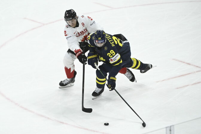 Zápas Kanada - Švédsko na MS v hokeji 2025