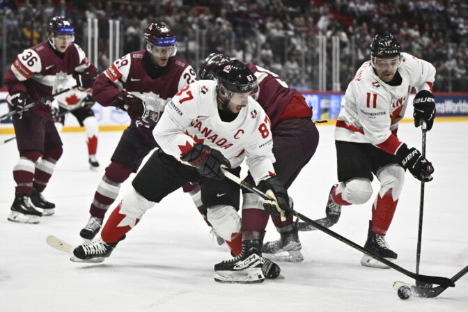 Zápas Lotyšsko - Kanada na MS v hokeji 2025