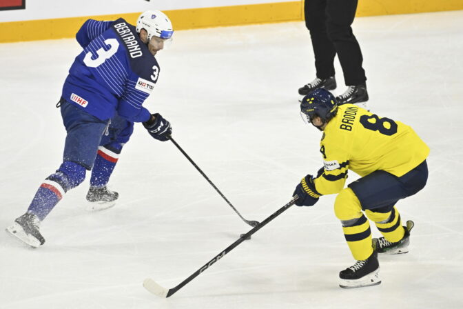 Zápas Francúzsko - Švédsko na MS v hokeji 2025