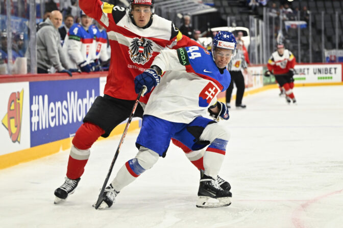 Zápas Slovensko - Rakúsko na MS v hokeji 2025.