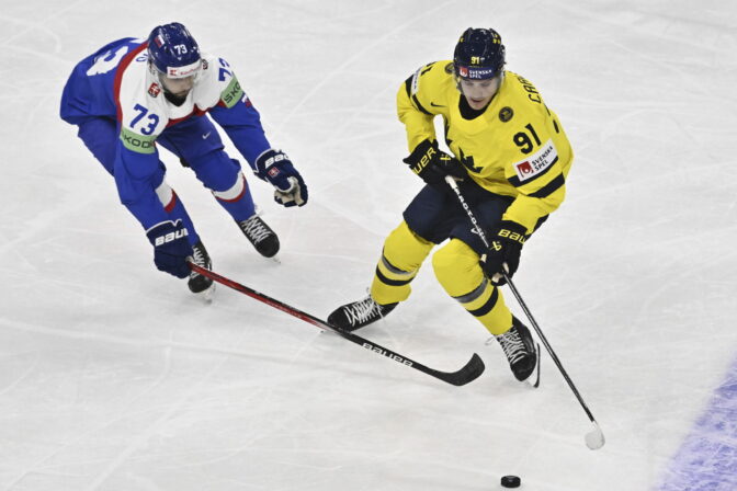 Zápas Švédsko - Slovensko na MS v hokeji 2025.
