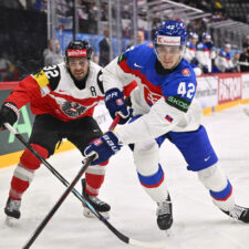 Zápas Slovensko - Rakúsko na MS v hokeji 2025.