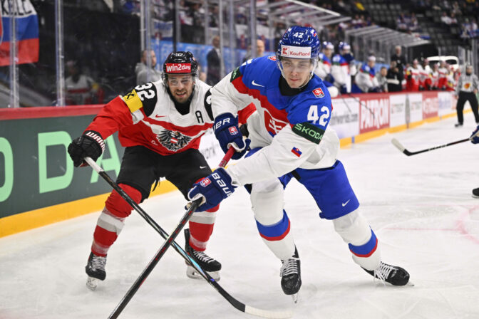 Zápas Slovensko - Rakúsko na MS v hokeji 2025.