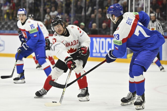 Zápas Slovensko - Kanada na MS v hokeji 2025.