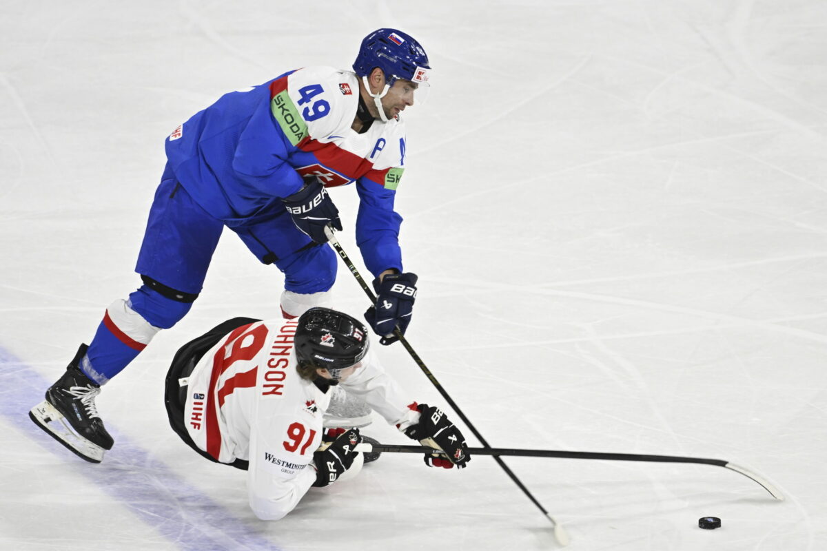 Zápas Slovensko - Kanada na MS v hokeji 2025.