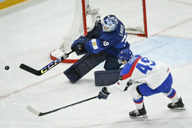 Zápas Slovensko - Fínsko na MS v hokeji 2025.