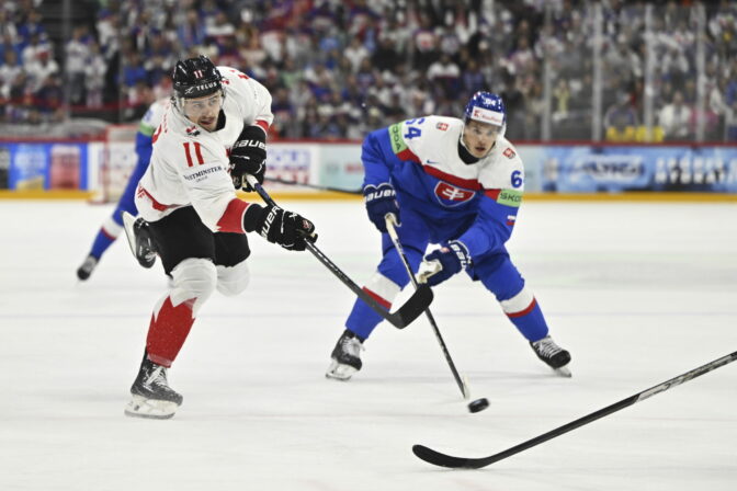 Zápas Slovensko - Kanada na MS v hokeji 2025.
