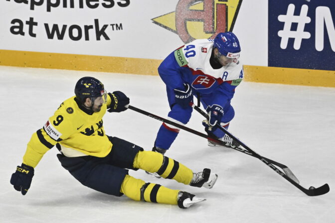 Zápas Švédsko - Slovensko na MS v hokeji 2025.