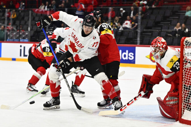 Zápas Kanada - Rakúsko na MS v hokeji 2025