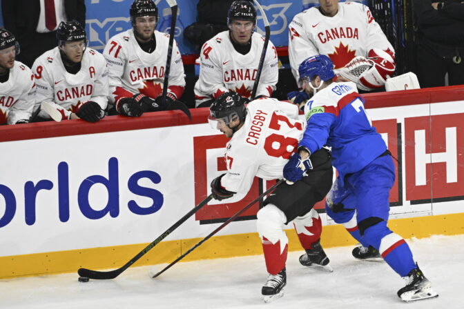 Zápas Slovensko - Kanada na MS v hokeji 2025.