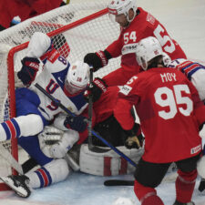 Finále MS v hokeji 2025: Švajčiarsko - USA
