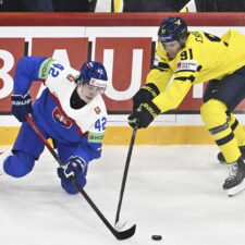 Zápas Švédsko - Slovensko na MS v hokeji 2025.