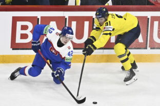 Zápas Švédsko - Slovensko na MS v hokeji 2025.
