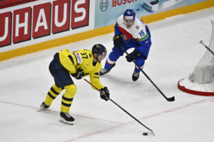 Zápas Švédsko - Slovensko na MS v hokeji 2025.