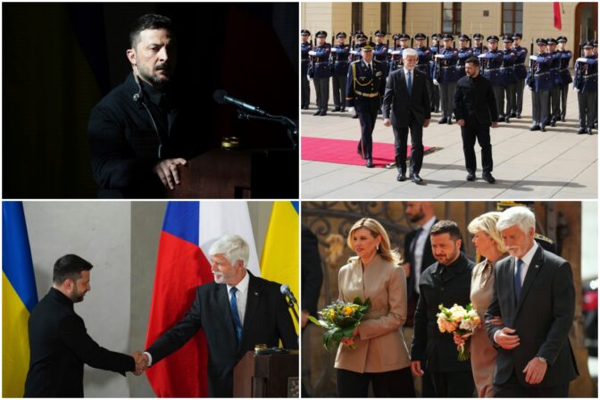 Volodymyr Zelenskyj na návšteve Českej republiky v Prahe
