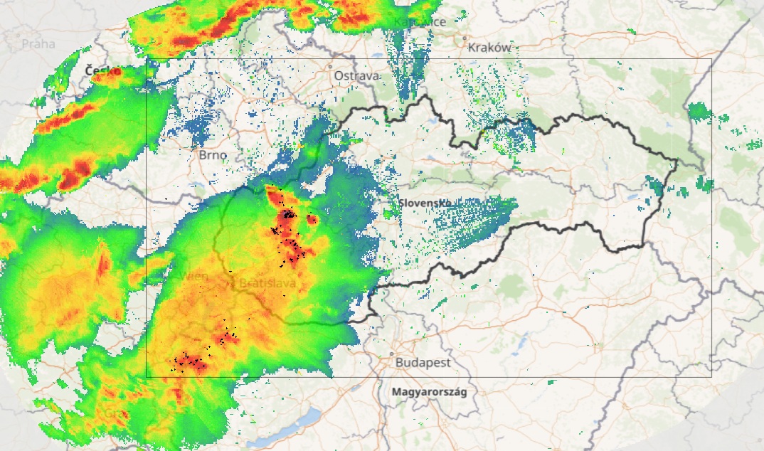 Búrky na Slovensku v pondelok pred ôsmou večer.