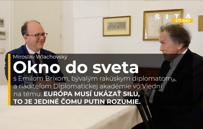 Emil Brix, bývalý rakúsky diplomat a Miroslav Wlachovský počas rozhovoru pre video podcast Okno do sveta
