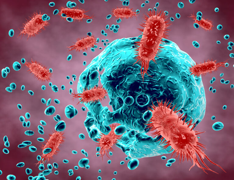 Bacterial disease concept illustration.