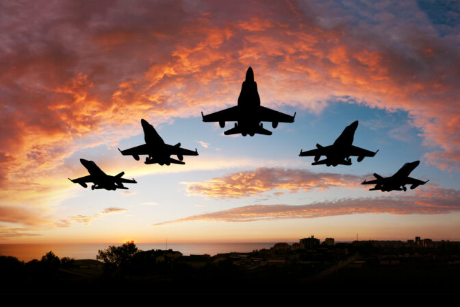 Five airplanes