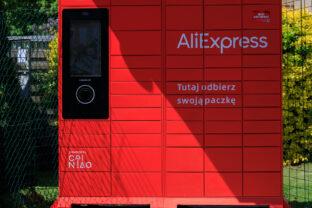 AliExpress parcel locker in Poznan city, Poland.
