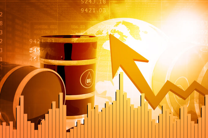 Crude oil price growth Stock market graph, forex graph stock market graph chart