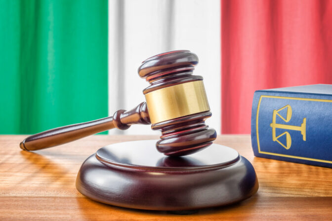 Gavel and a law book - Italy
