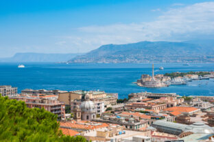 Strait between Sicily and Italy