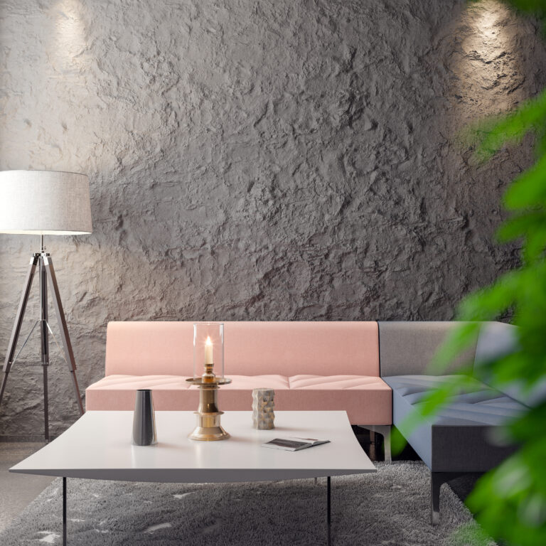 Mockup Poster in the interior, 3D illustration of a modern design