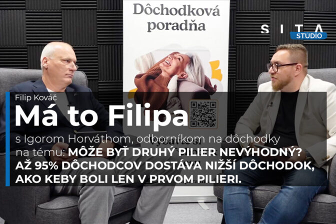 Odborník na dôchodky Igor Horváth počas rozhovoru pre agentúru SITA v podcaste Má to Filipa