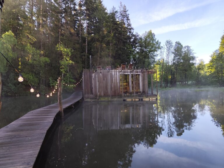 sauna na vode v hoteli Kouty