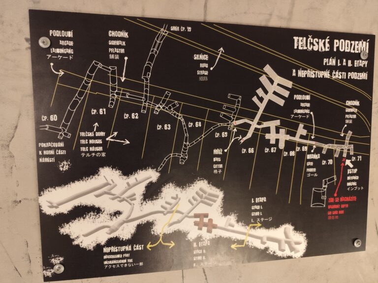 Podzemné chodby v Telči.