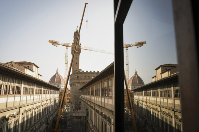 žeriav budovy Uffizi veža kupola
