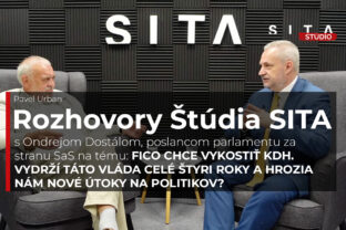 Poslanec Ondrej Dostál zo SaS počas rozhovoru pre agentúru SITA.