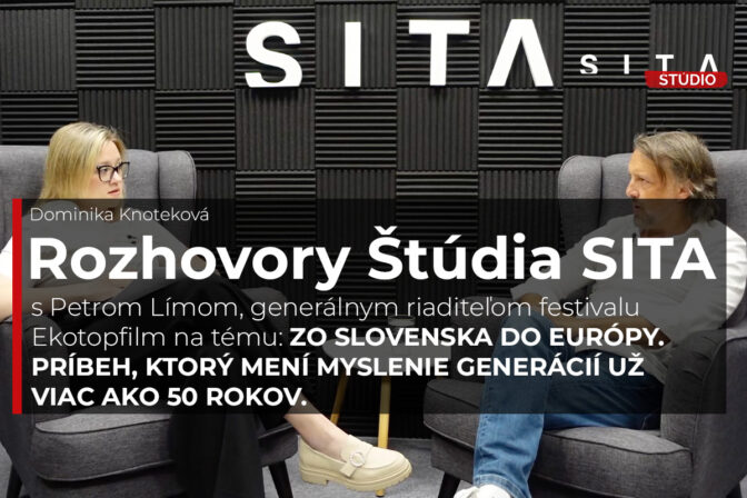 Peter Líma počas, generálny riaditeľ festivalu Ekotopfilm počas rozhovorou v Štúdiu SITA