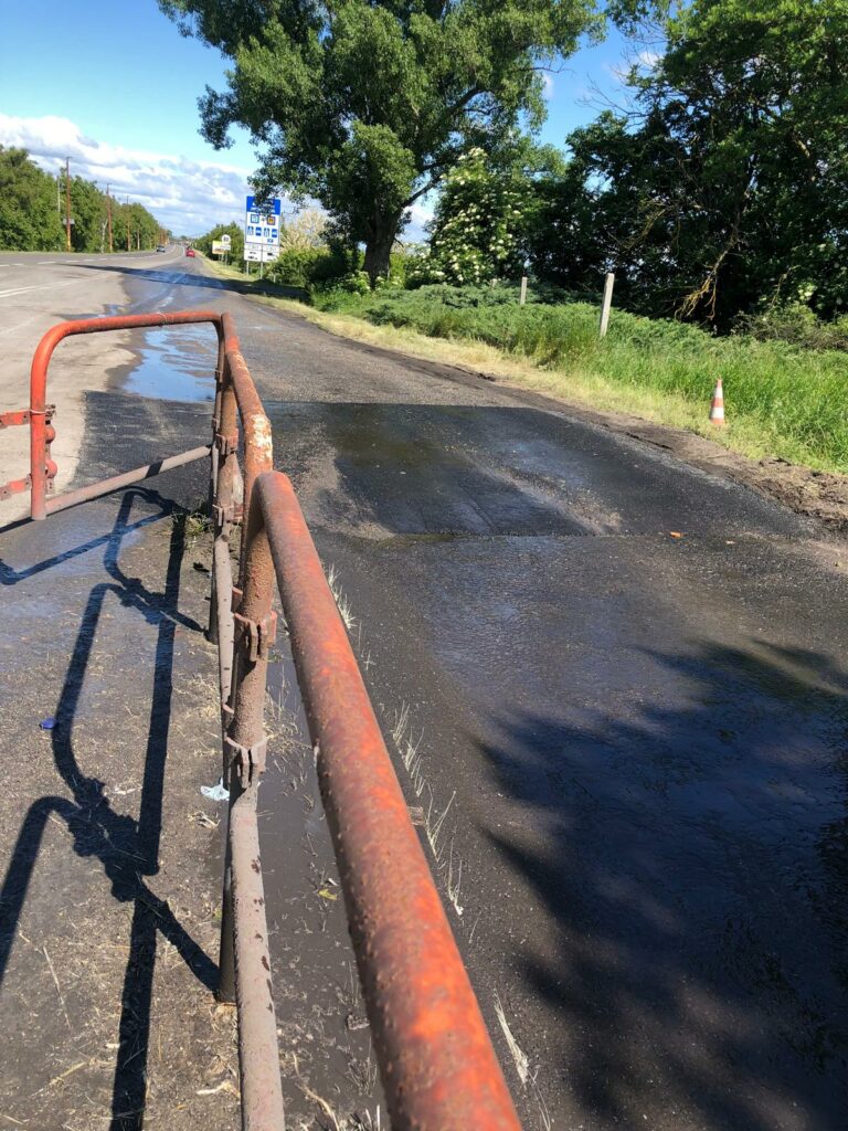 Cesta k bývalému hraničnému priechodu Rusovce - Rajka po oprave