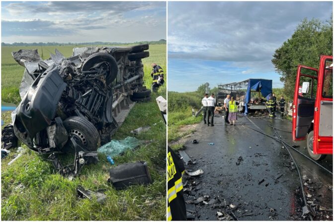 Zrážka kamióna s dvomi dodávkami pri Kolárove