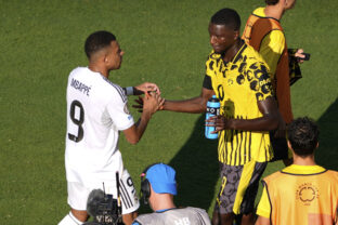 Kylian Mbappé a Serhou Guirassy