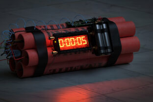 Bomb, sticks of dynamite.