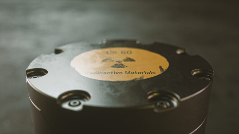 Metal Capsule Containing Radioactive Material, Sci fi Equipment Containing Cobalt 60 Which Is Radioactive Material