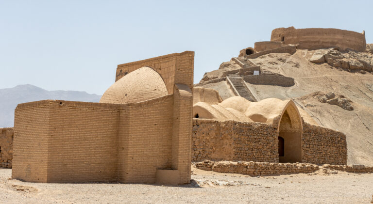 Zoroastrians Towers of Silence. Dakhmeh zartoshtian, Yazd Province / Iran