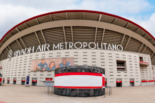 Panoramic view of the Atletico de Madrid football stadium, Metropolitano.