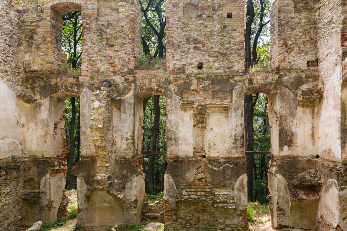 Ruins of Monastery Katarinka above the village of Dechtice, Slovakia