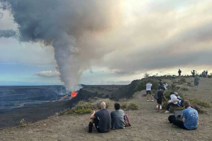 sopka ľudia hory krajina Kilauea Havaj