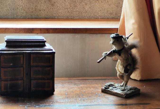 Veverička Matilda - suvenír, ktorý si doniesli obyvatelia hradu z ciest.