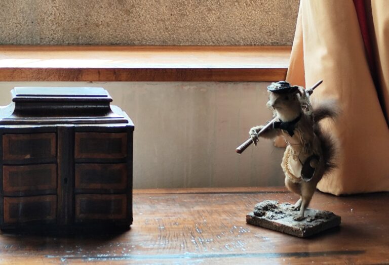 Veverička Matilda - suvenír, ktorý si doniesli obyvatelia hradu z ciest.