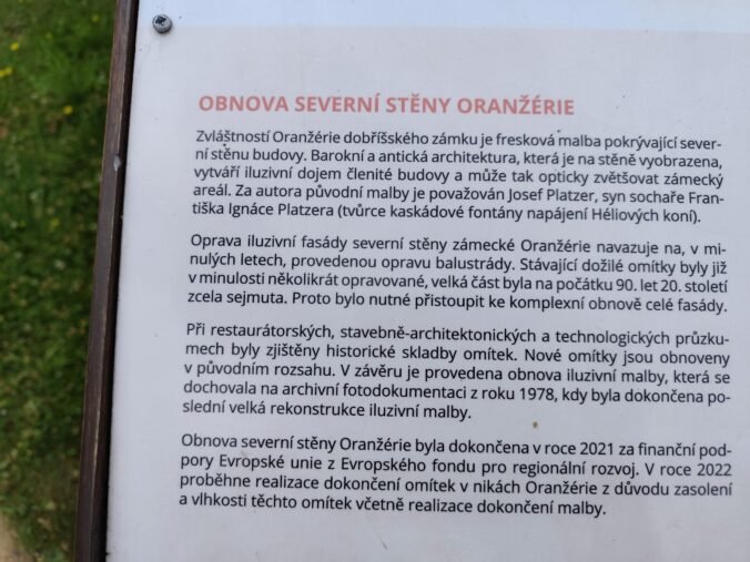 Oranžéria zámku Dobříš.