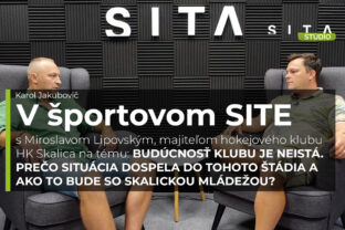 Miroslav Lipovský počas rozhovoru s Karolom Jakubovičom pri natáčaní podcastu V športovom SITE.