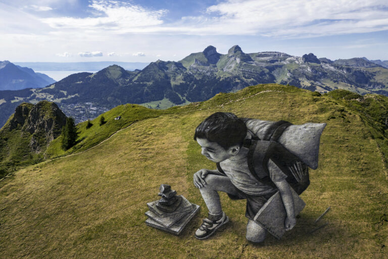 landart obraz hory krajina umenie