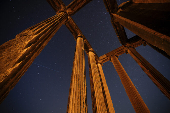 perzeid meteor Zeusov chrám meteorický roj