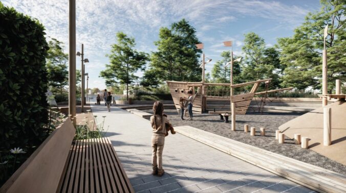 Architektonicko - krajinárska štúdia na možnú budúcu podobu Veľkého Draždiaka.